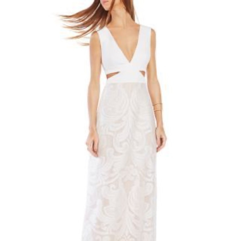 NWT BCBG Maxazria White Marilyne Gown 2